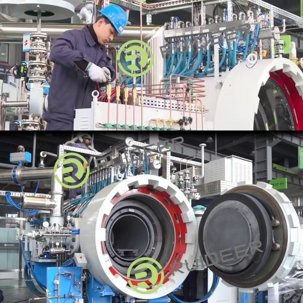 Tungku sinter tekanan gas untuk bahan paduan logam persegi beton karbida keramik stainless steel
