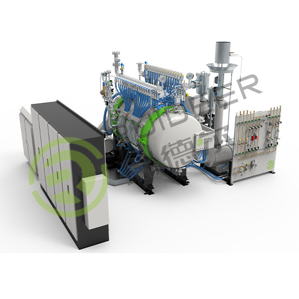 Horisontal vakum cepat pendinginan Sinter HIP Oven dengan 10mpa Tekanan 1800C Max Working Temperature.