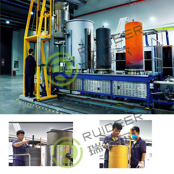 Tungku Lapisan Pengendapan Uap Kimia dengan prekursor TiCL4,AICL3 dan gas proses