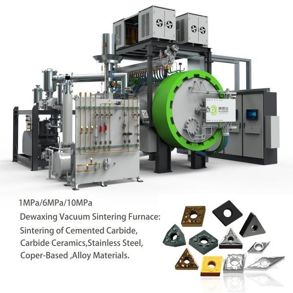 Tanur HIP Sinter Tekanan 6MPa dengan Teknologi Pendinginan Cepat dan Tingkat Dewaxing 98% untuk Tungsten Karbida