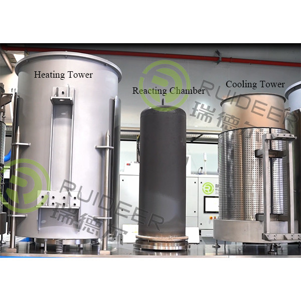 Peralatan proses pelapisan suhu tinggi dengan prekursor dan gas proses TiCl4 AlCl3 CH3CN H2 N2 Ar CH4 CO CO2 HCl H2S